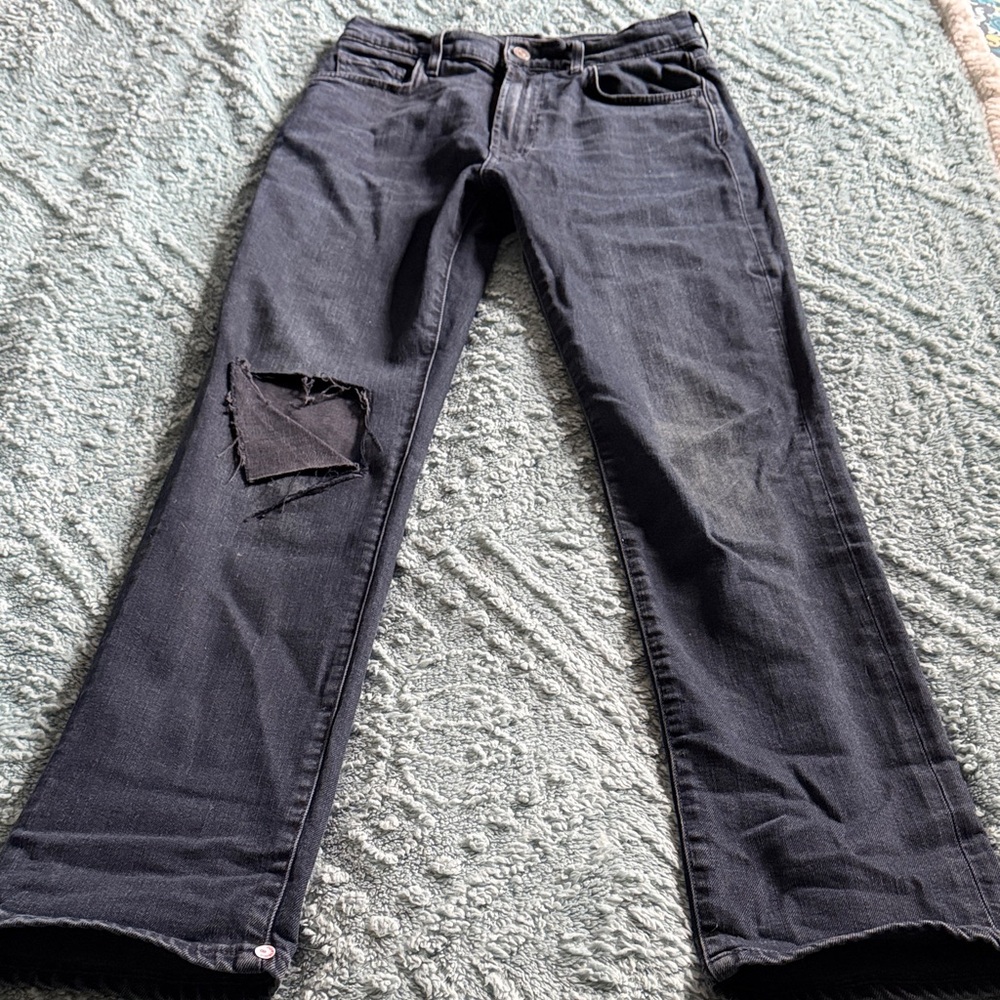 7 For All Mankind Dark Blue Straight Leg Jeans